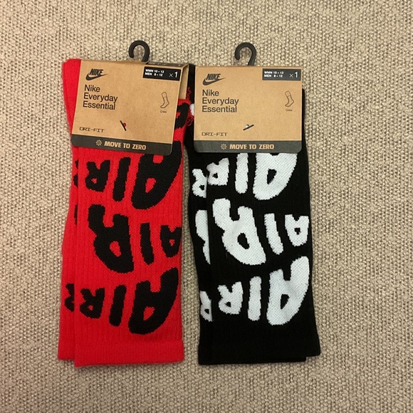 Nike Everyday Essential Men's Socks - Red and Black - Picture 1 of 2